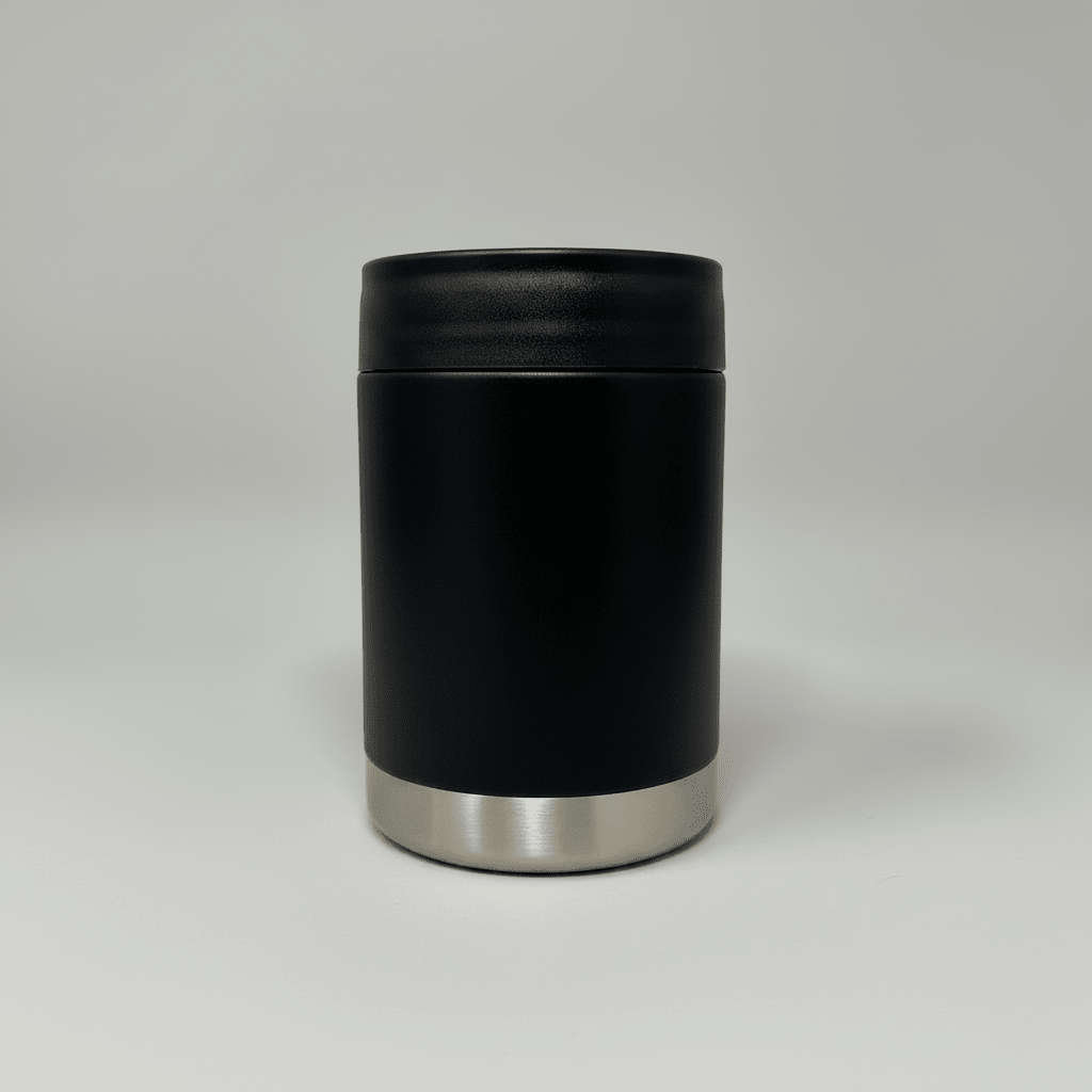 12oz Custom Engraved Can Cooler - Black