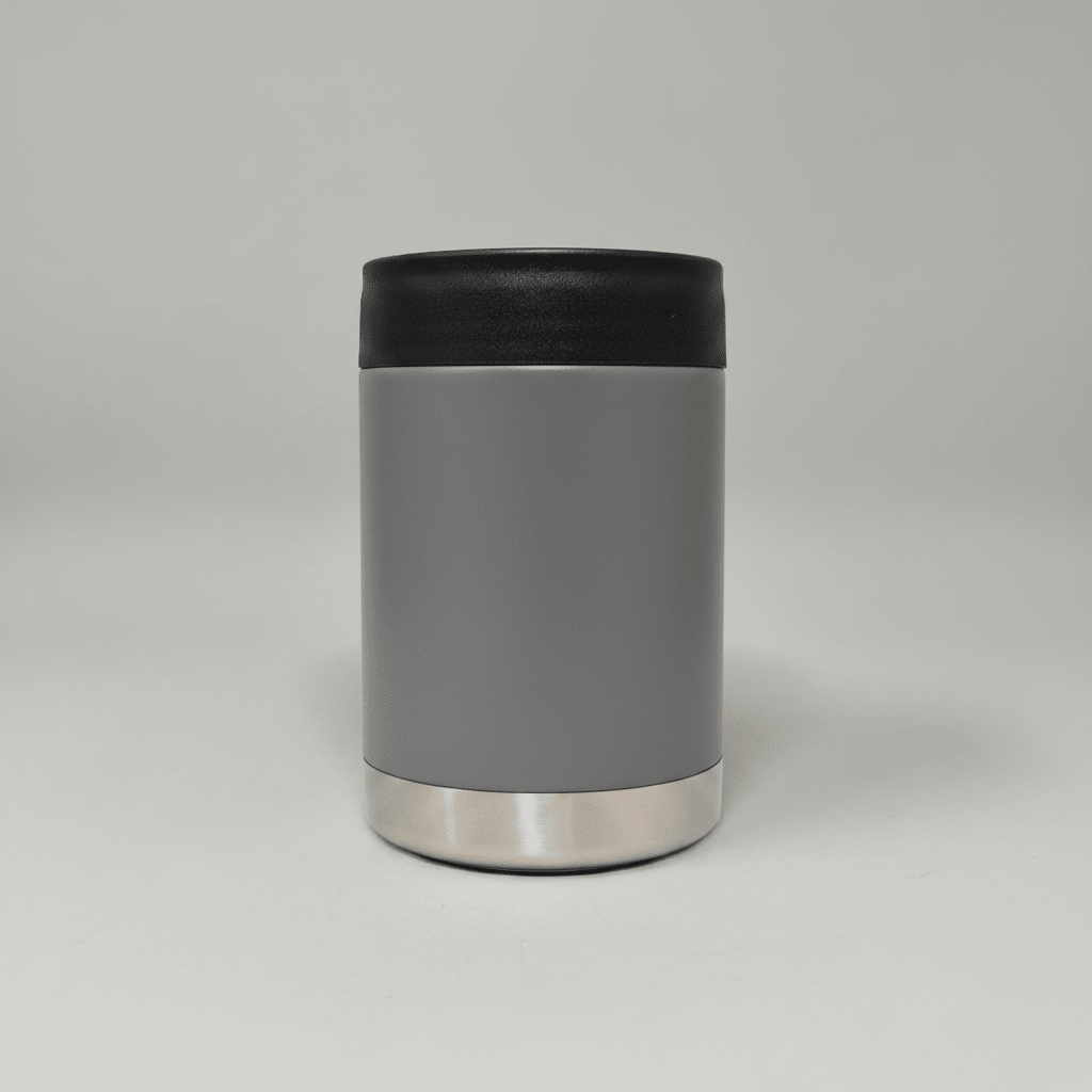 12oz Custom Engraved Can Cooler - Gray