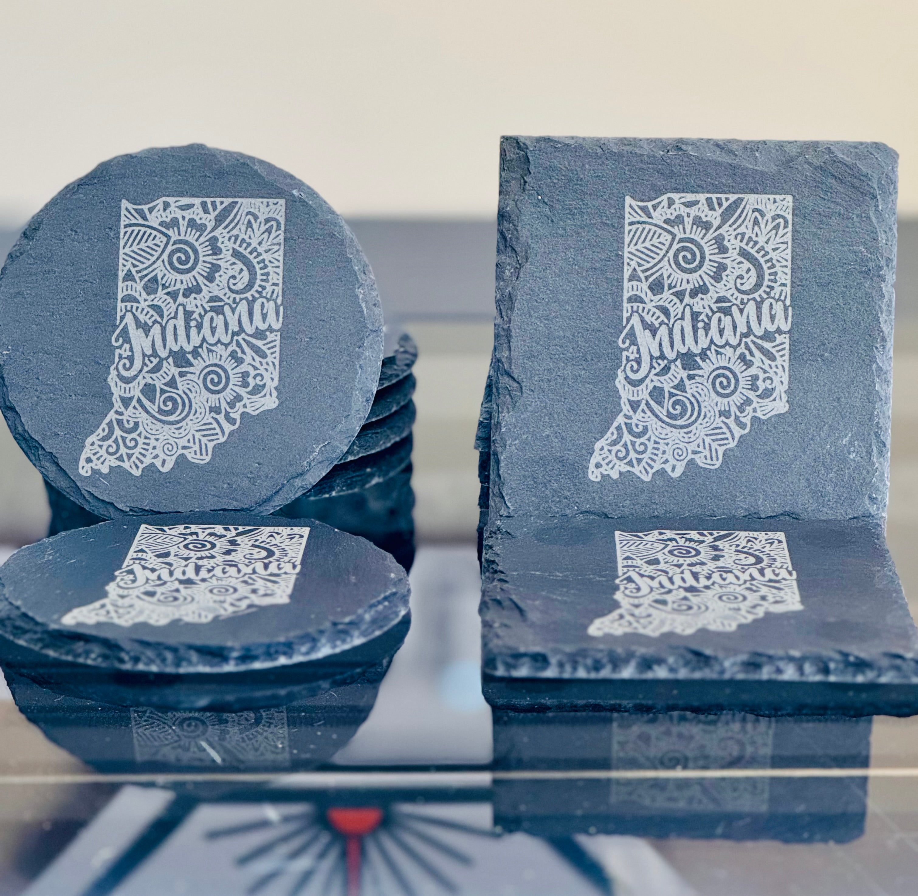 Custom Engraved Slate Coasters