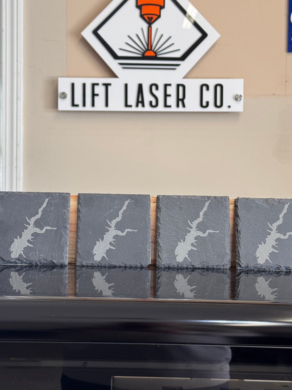 Heritage Lake - Slate Coasters - Set of 4